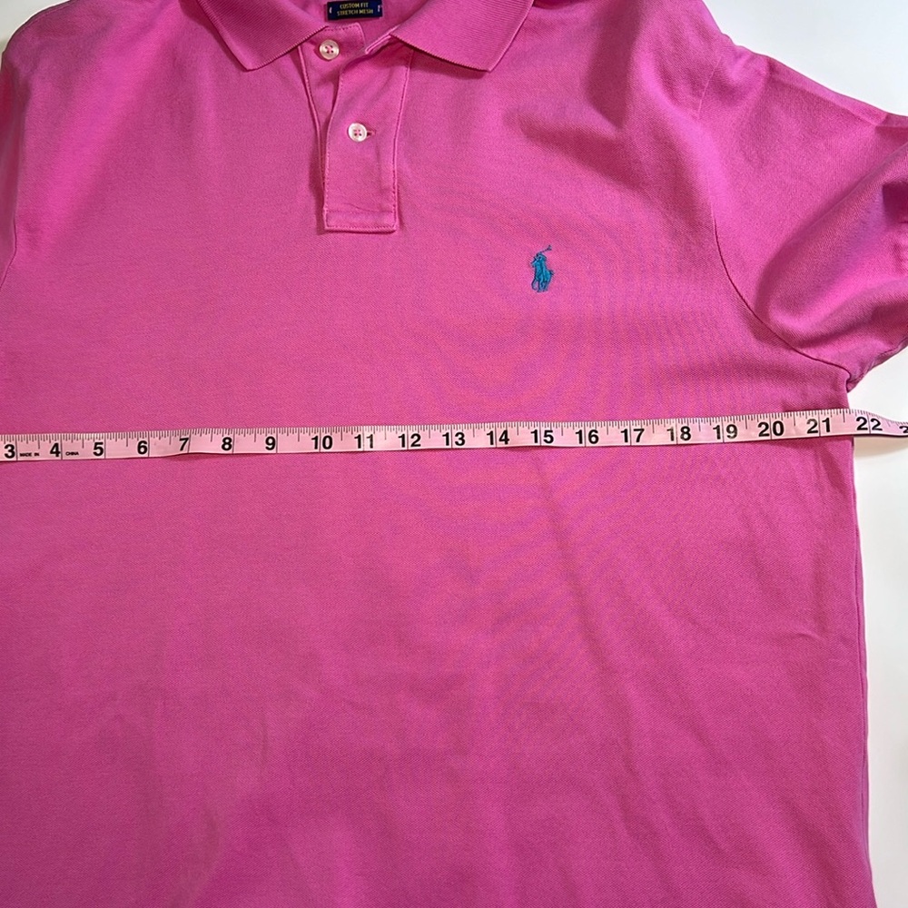 Polo by Ralph Lauren Men's Bright Pink Short Sleeve Polo Shirt/L - Picture 7 of 11